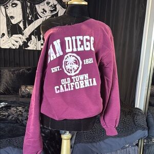 San Diego Graphic Sweatshirt off the shoulder